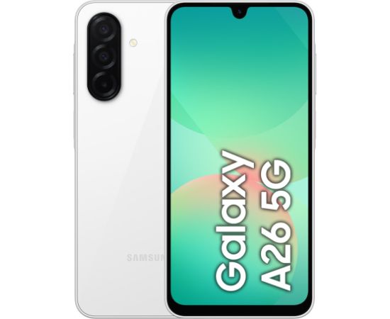 Samsung Galaxy A26 17 cm (6.7") Hybrid Dual SIM Android 15 5G USB Type-C 6 GB 128 GB 5000 mAh White Mobilie telefoni