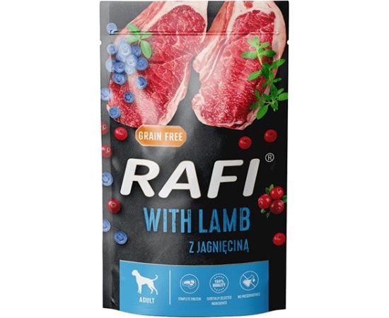 DOLINA NOTECI Rafi Lamb, blueberry, cranberry - wet dog food - 500g Suņu barība