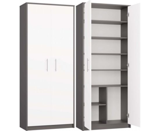 Top E Shop OLIV 2D CLOSED SHELVING UNIT, ANTHRACITE/WHITE SET Новинки Для дома и сада 
