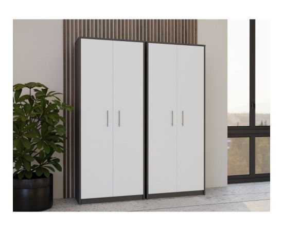 Top E Shop OLIV 2D CLOSED SHELVING UNIT, ANTHRACITE/WHITE SET Новинки Для дома и сада 