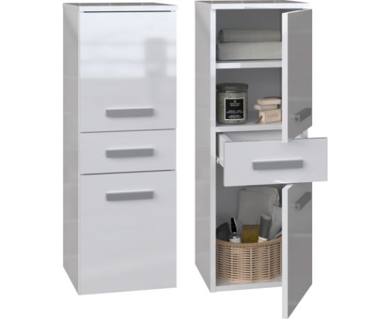 Top E Shop Topeshop NEL V DDS BIEL POŁ bathroom storage cabinet White Jaunumi -Dārzam