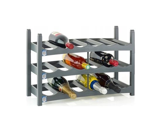 ROTHO Vario Wine Rack Anthracite - Stand for 6 Bottles Мусорные урны