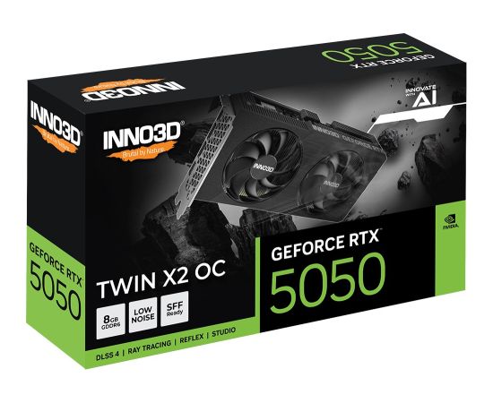 INNO3D GeForce RTX 5050 TWIN X2 OC NVIDIA 8 GB GDDR6 Grafiskās video kartes
