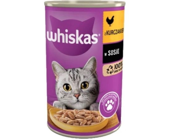 WHISKAS Chicken in sauce - wet cat food - 400g Консервы кошек