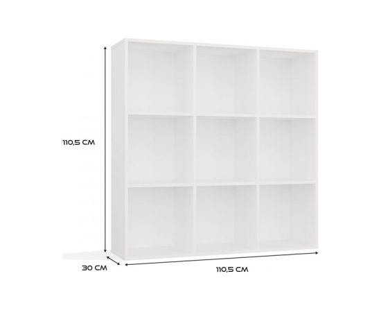 Top E Shop MALAX 3x3 H WHITE SHELVING UNIT Jaunumi -Dārzam