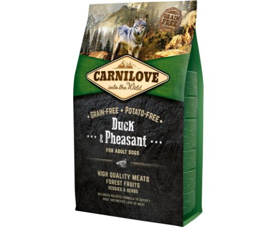 CARNILOVE Adult Duck and pheasant - dry dog food - 4kg Suņu barība