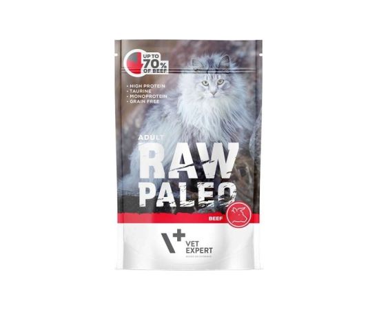 RAW PALEO Adult Cat Beef - wet cat food - 100 g Kaķu konservi