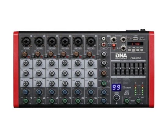 Dna Professional DNA CM8-DSP - Mikser audio, USB, MP3, Bluetooth, Phantom DJ tehnika