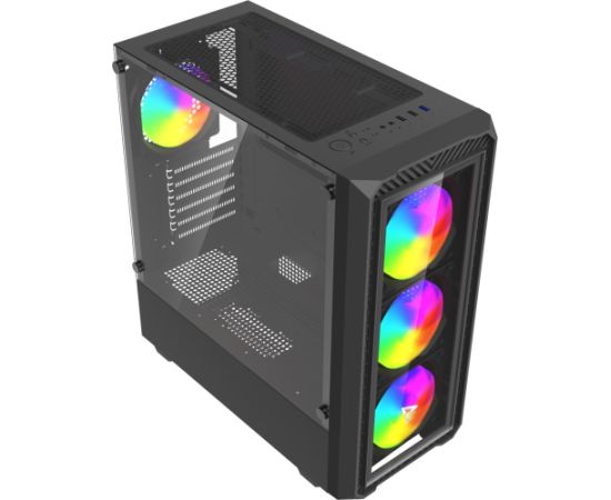 Savio Noctis Glass RGB Cube Black Корпуса