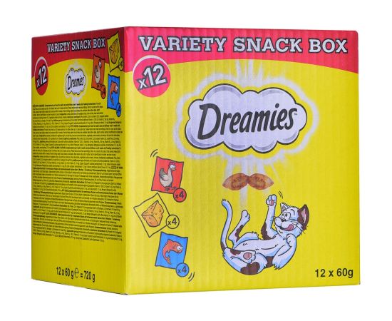 DREAMIES Variety Snack Box - cat treats - 12x60 g Kaķu sausā barība