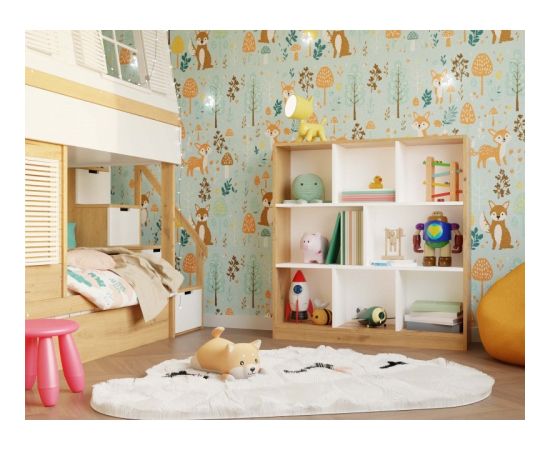 Top E Shop FIESTA 8P ARTISAN/WHITE BOOKCASE Jaunumi -Dārzam