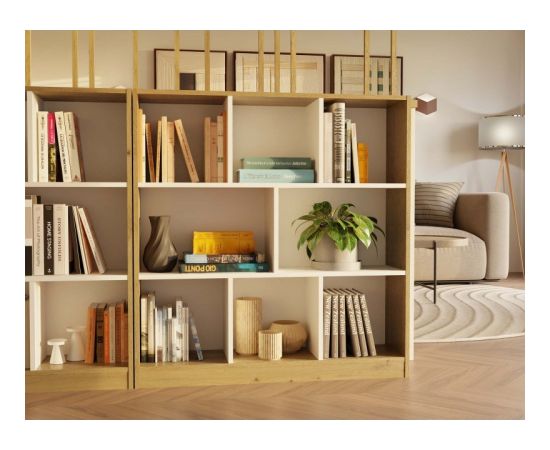 Top E Shop FIESTA 8P ARTISAN/WHITE BOOKCASE Jaunumi -Dārzam