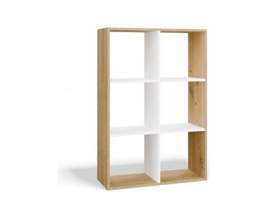 Top E Shop MALAX 2X3 ARTISAN/WHITE BOOKCASE Jaunumi -Dārzam