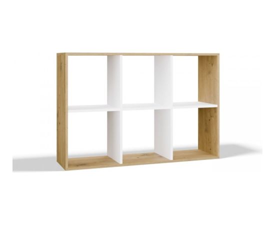 Top E Shop MALAX 2X3 ARTISAN/WHITE BOOKCASE Jaunumi -Dārzam