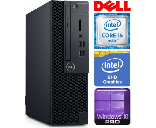 DELL 3060 SFF i5-8400 8GB 1TB SSD M.2 NVME DVD WIN10Pro Atjaunoti personālie datori