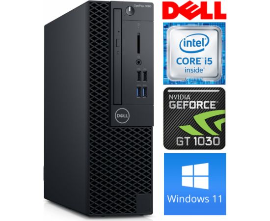 DELL 3060 SFF i5-8400 16GB 512SSD M.2 NVME+2TB GT1030 2GB DVD WIN11Pro Atjaunoti personālie datori