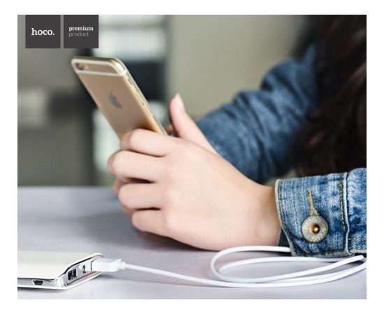 USB cable Hoco X1 Lightning 1.0m white Data USB kabeļi