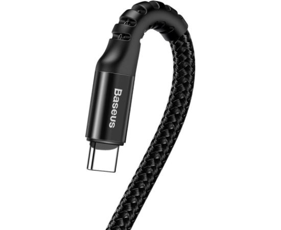 Kabeļa atsperes tips USB2.0 A spraudnis - USB C spraudnis 1,0 m 2A melns BASEUS Data USB kabeļi