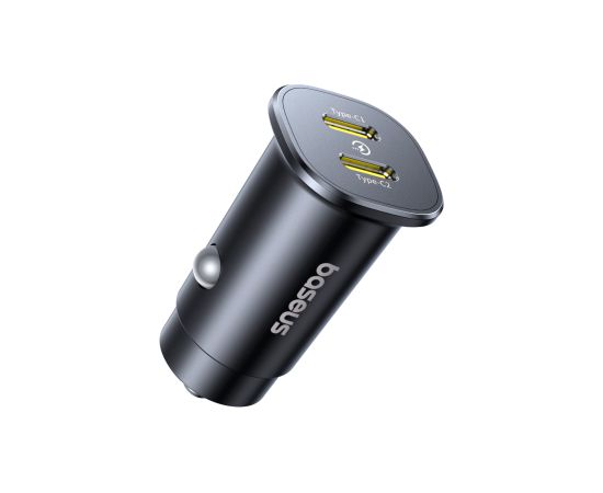 Baseus Auto ātrais lādētājs GoTrip 30W 12-24V 2xUSB-C PD, melns Jaunumi - Viedierices