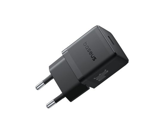 Baseus Sienas ātrais lādētājs Palm 30W USB-C QC3.0 PD3.0 ar USB-C kabeli 1 m, melns Новинки смартфонов и телефонов