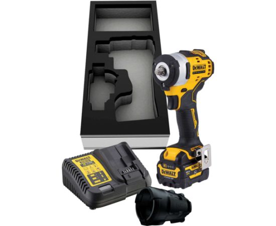 Triecienatslēga DeWalt DCF903P1G-QW; 12 V; 3/8''; 1x5,0 Ah akum. Trieciena uzgriežņu pistoles ar akumulatoru
