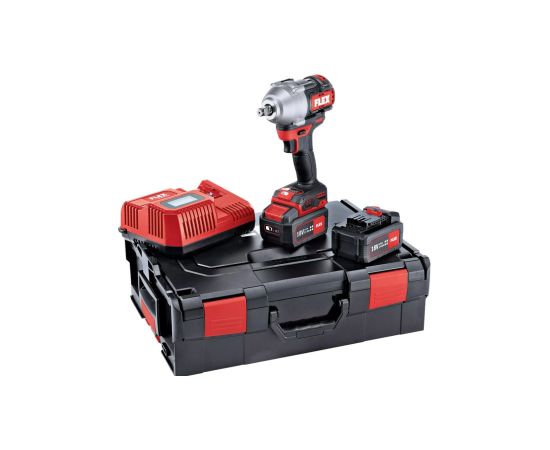Triecienatslēga-skrūvgriezis Flex IW 1/2'' 750 18.0-EC/5.0; 18 V; 2x5,0 Ah akum. + L-Boxx Trieciena uzgriežņu pistoles ar akumulatoru