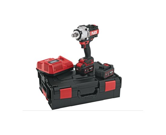Triecienatslēga Flex IW 3/4'' 1600 18-EC/5.0; 18 V; 2x5,0 Ah akum. + L-Boxx Trieciena uzgriežņu pistoles ar akumulatoru