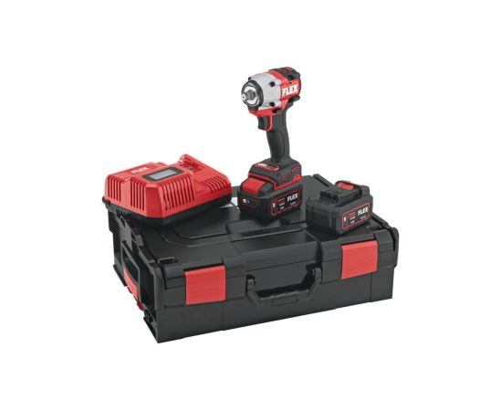 Triecienatslēga Flex IW 1/2'' 400 18.0-EC 5.0; 18 V; 2x5,0 Ah akum. + L-Boxx Trieciena uzgriežņu pistoles ar akumulatoru