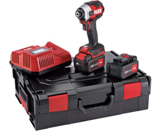 Triecienatslēga Flex ID 1/4'' 18.0-EC HD/5.0 Set; 18 V; 2x5,0 Ah akum. Trieciena uzgriežņu pistoles ar akumulatoru