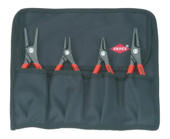Circlip pliers set 4 pcs. J1,J2,A1,A2, precision tips, Knipex Knaibles un stangas