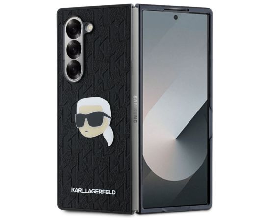 Karl Lagerfeld -  Karl Lagerfeld PU Saffiano Monogram Karl Head Case for Samsung Galaxy Z Fold 6 Black Чехлы - альтернативные