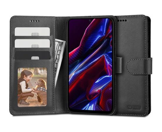Tech-Protect Wallet case for Xiaomi Redmi Note 12 5G | Poco X5 5G - black Neoriģinālie Maciņi