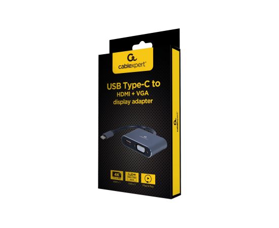 Cabletech Cablexpert USB Type-C to HDMI and VGA display adapter A-USB3C-HDMIVGA-01 USB Type-C Usb HUB