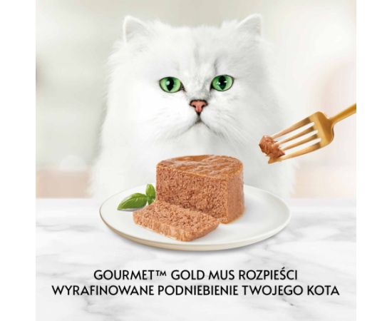 PURINA Gourmet Gold Mousse with salmon - wet cat food - 85g Kaķu konservi