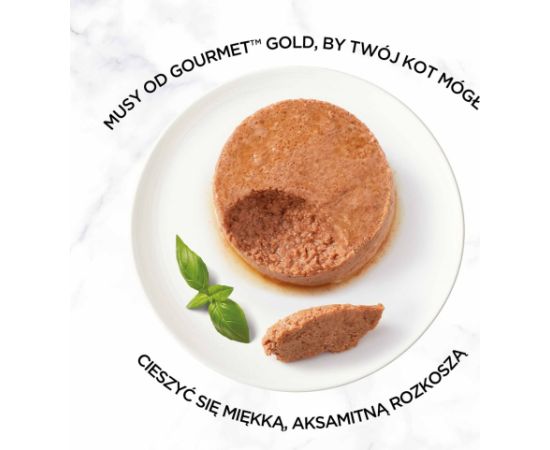 PURINA Gourmet Gold Mousse with salmon - wet cat food - 85g Kaķu konservi