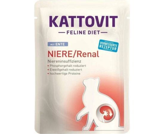 KATTOVIT Feline Diet Niere/Renal Duck - wet cat food - 85g Консервы кошек