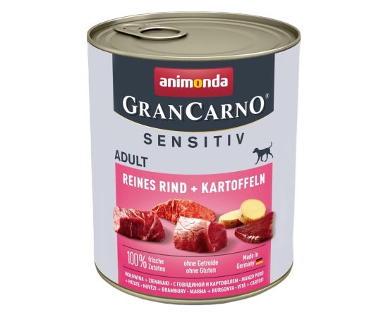 ANIMONDA GranCarno Adult Sensitiv Beef with potatoes - wet dog food - 800g Suņu barība