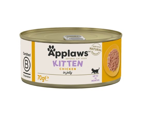 APPLAWS Kitten Chicken in jelly - wet cat food - 70g Kaķu konservi