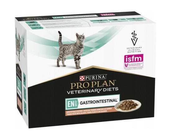 PURINA Pro Plan Veterinary Diets EN St/Ox Gastrointestinal Salmon - wet cat food - 10x85 g Barība