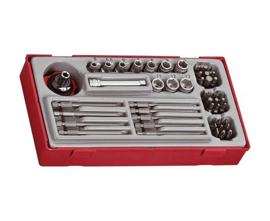 Tengtools Skrūvgriežu uzgaļu komplekts Teng Tools TT1448; 48 gab. Piederumi urbjiem