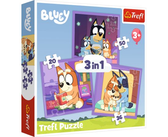 TREFL BLUEY Pužļu komplekts 3in1 Puzles
