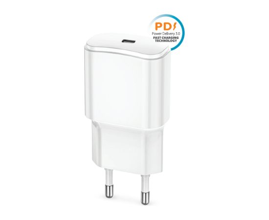 Forever TC-01 PD QC Tīkla Lādētājs USB-C 20W Telefonu lādētāji 220v