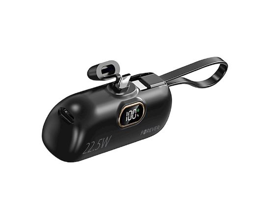 Forever MTB-100 Mini Power bank 22.5W Ārējās uzlādes Baterija 5000mAh USB-C Power Banks