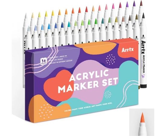 Acrylic Marker Pens ARRTX, 36 Colours Marķieri