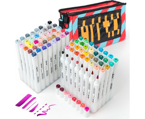 Double-sided Marker Pens ARRTX Oros, 80 Colours Marķieri