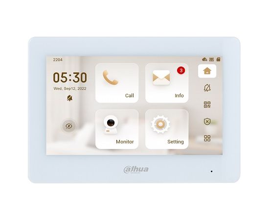 Dahua Внутренний IP-монитор, 7", VTH5421HW-W  Видео Домофоны