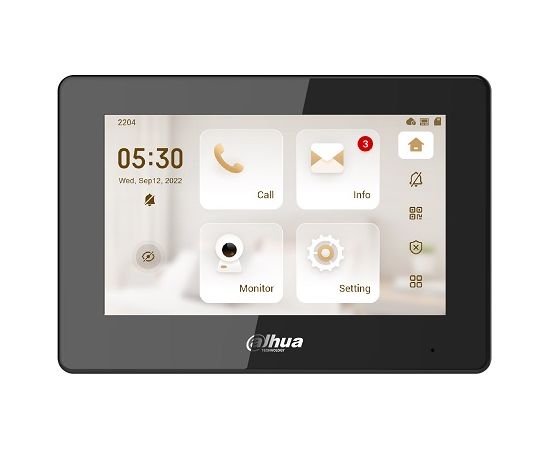 Dahua Внутренний IP-монитор, 7", VTH5421HB-W  Видео Домофоны