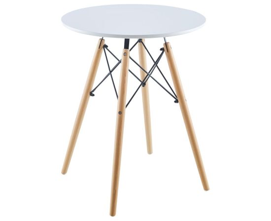 Saska Garden STÓŁ OKRĄGŁY MATERA BIAŁY 60x60CM Jaunumi -Dārzam