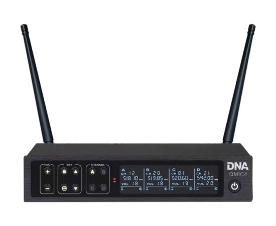 Dna Professional DNA QMIC4 - Mikrofon bezprzewodowy, 4x nadajnik doręczny Mikrofoni