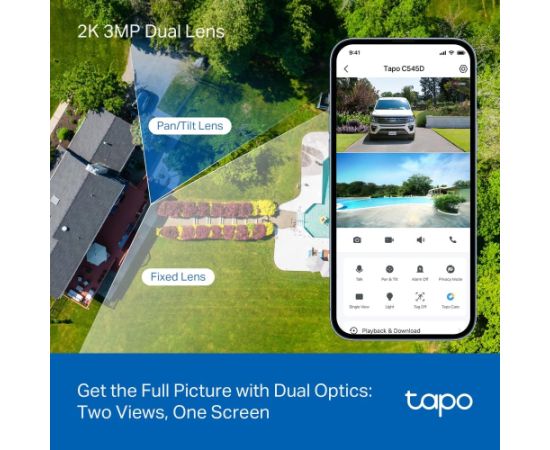 WRL CAMERA PAN/TILT/TAPO C545D TP-LINK Video novērošanas kameras